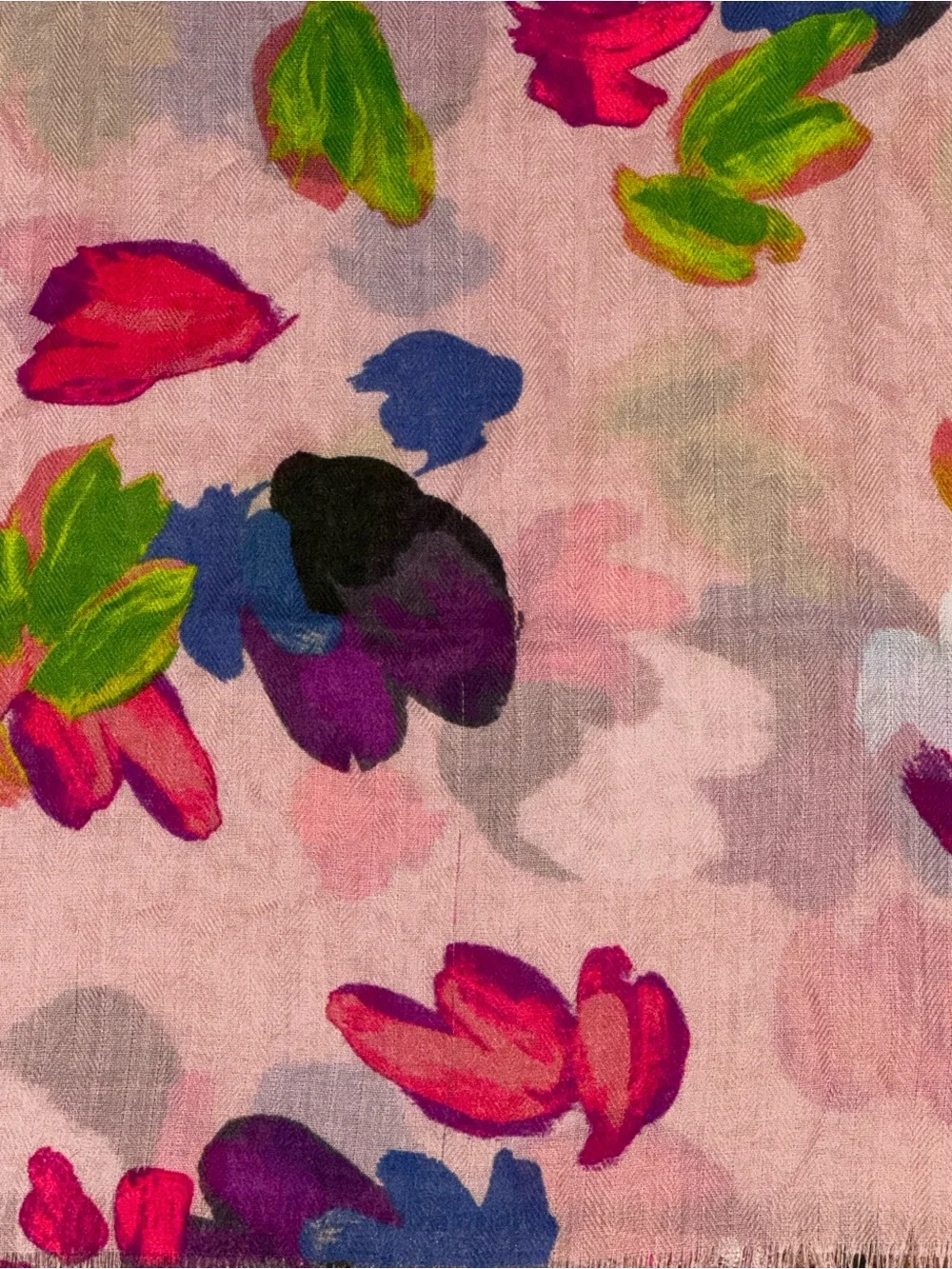 Banana Republic Pink Abstract Floral Lightweight Women's Wrap Scarf Sz 72x72”